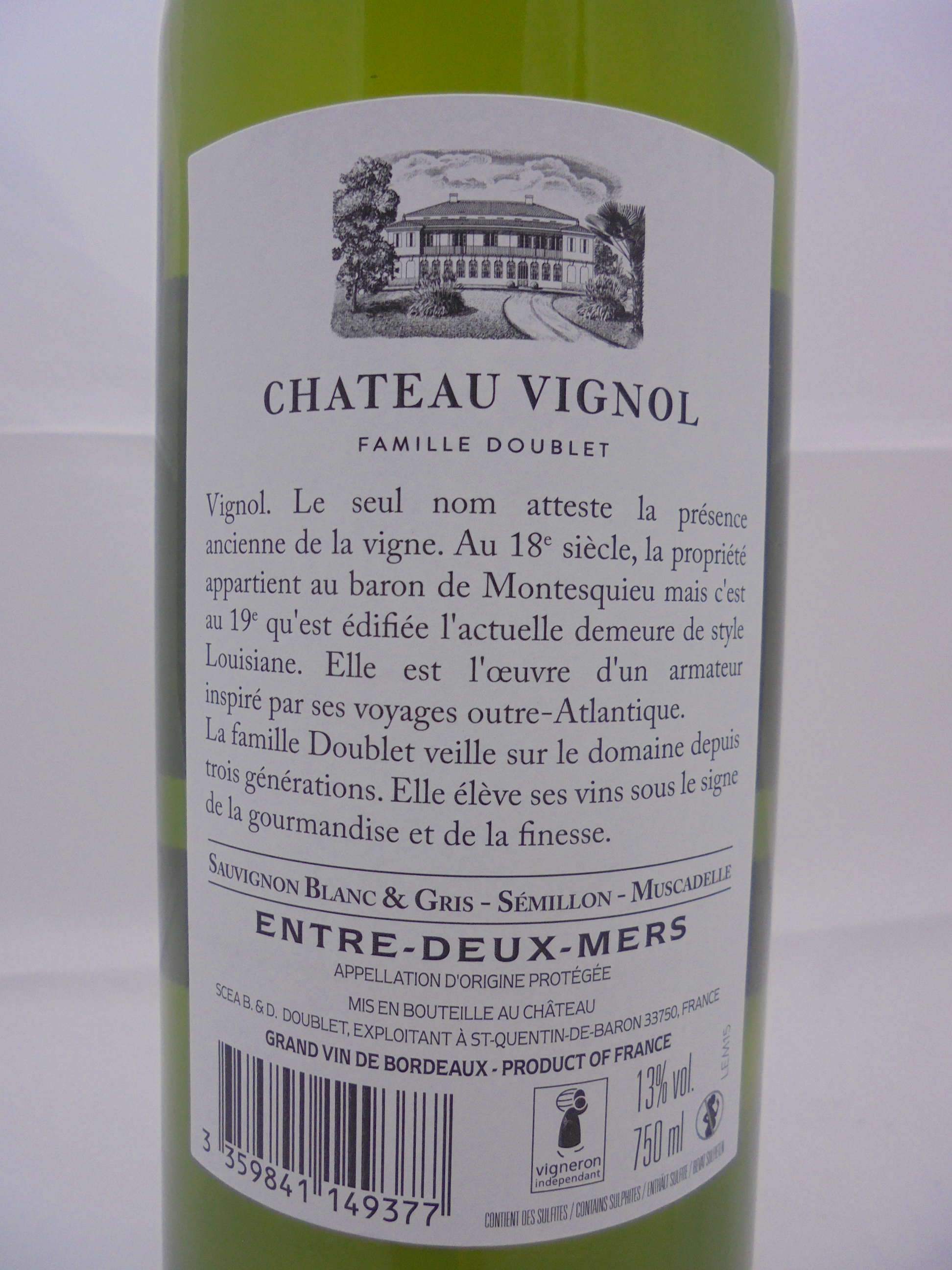 Tour des Vins - Château 2021, Weißwein, Entre-deux-mers, trocken, 0,75l Vignol AC